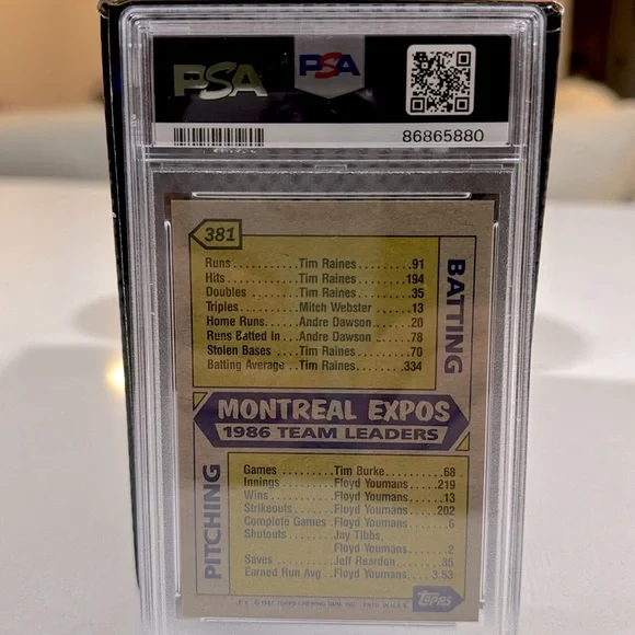1987 Topps #381 Expos Leaders GEM MT PSA 10 🔥 🔥🔥 - Picture 2 of 2